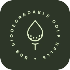 Biodegradable golf balls logo