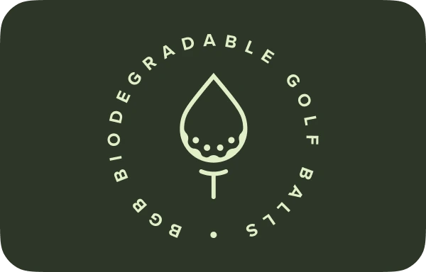Biodegradable golf balls logo